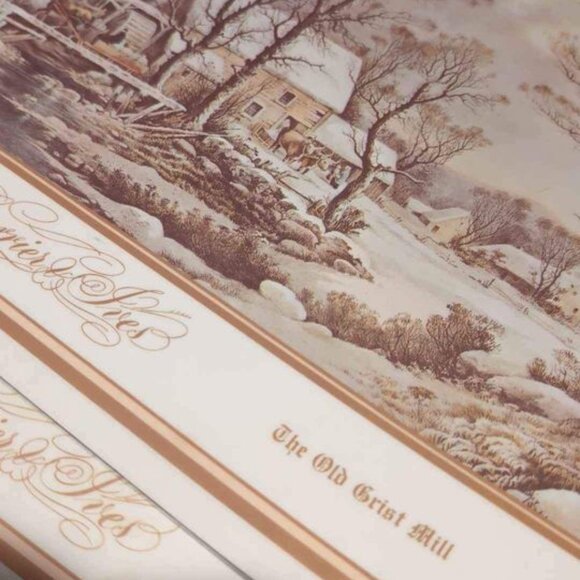 Vintage Currier and Ives Winter Scenes Plastic Coated Placemats - Picture 7 of 10